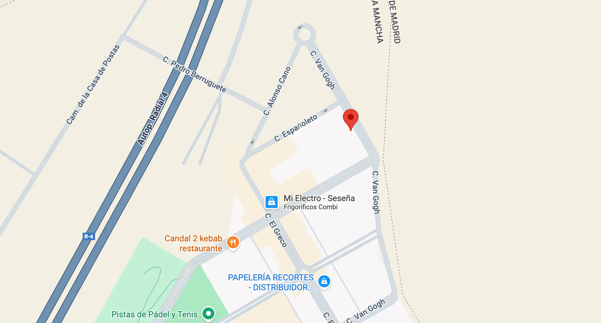 Mapa ubicación oficina Urbalia en Calle Van Gogh 7, Seseña